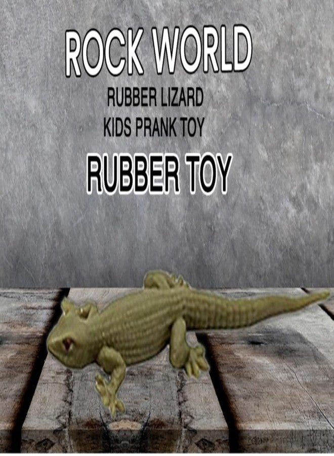 ROCK WORLD روك وورلد (ألعاب مزيفة على شكل صرصور وسحلية للأطفال والكبار، ألعاب مطاطية للمقالب والخدع، مظهر أصلي (بني) (عبوة من صرصور واحد وسحلية واحدة) - Image 2